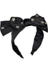 Black Bow Rhinestone Headband